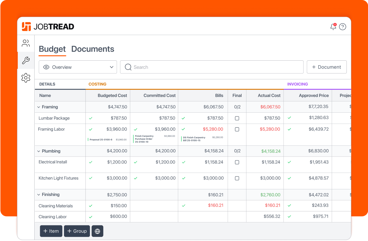 jobtread construction estimating software