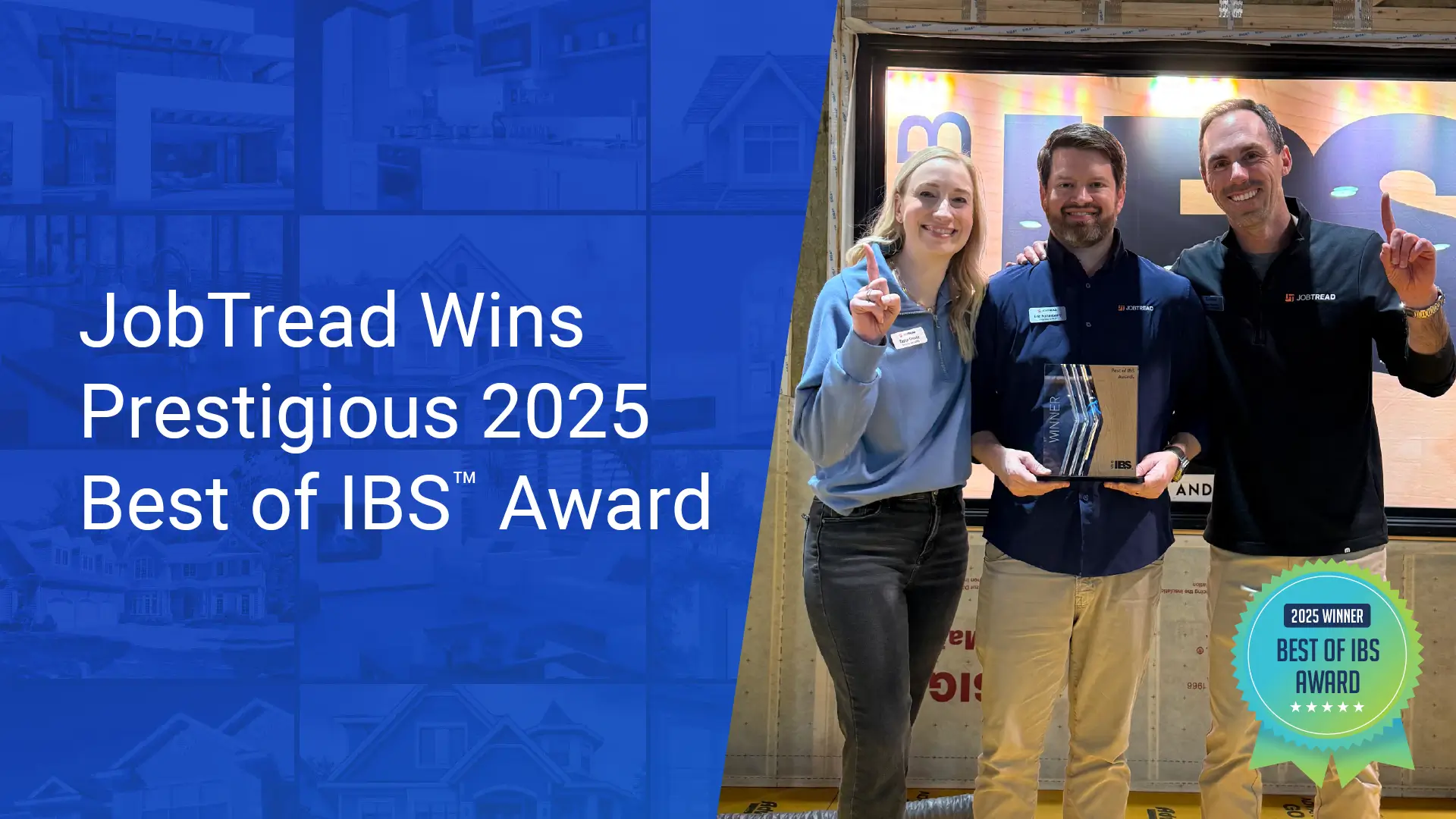 eric fortenberry gives speech after jobtread win best of ibs award 2025