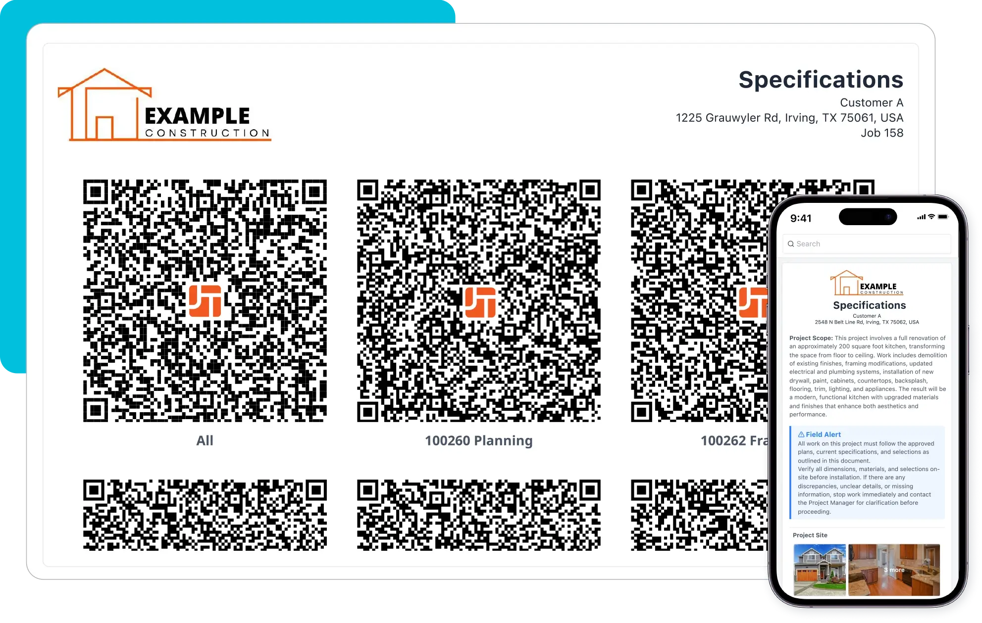 JobTread Specifications