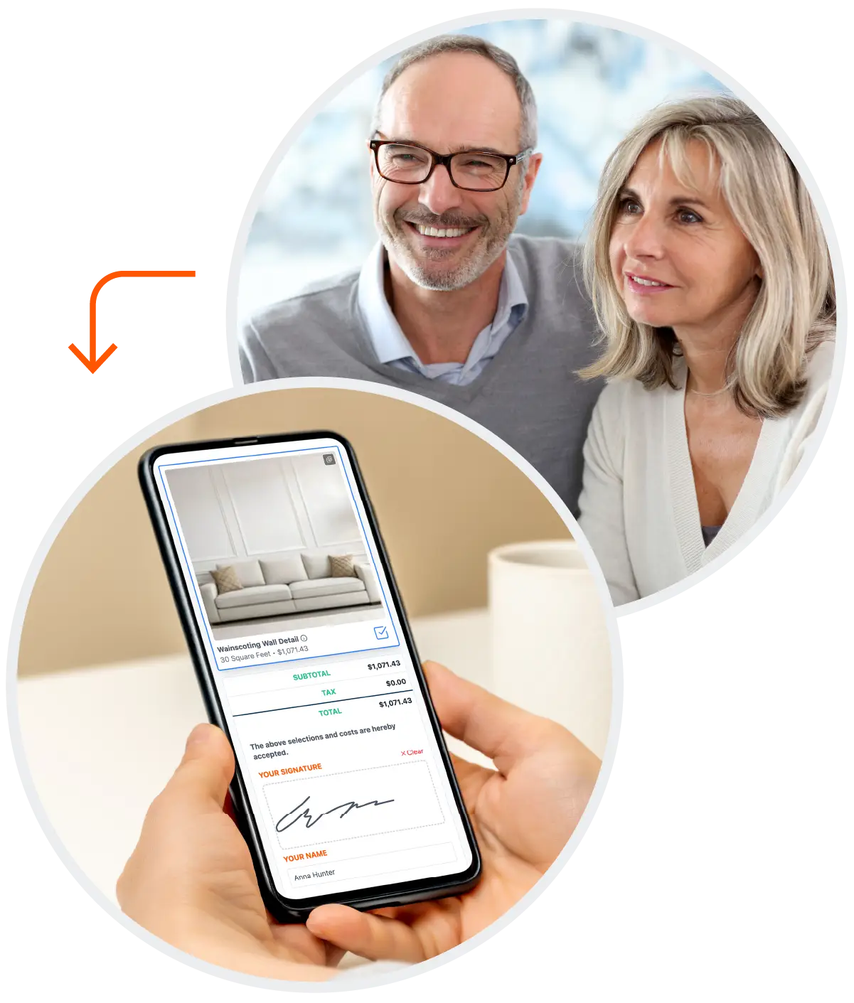JobTread Construction Software - digital signature on phone